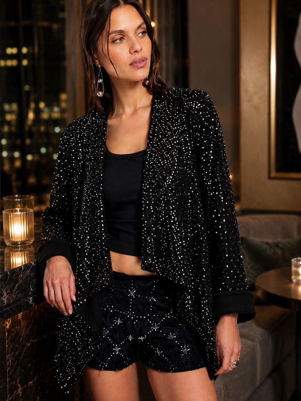 BB Dakota sequins cardigan